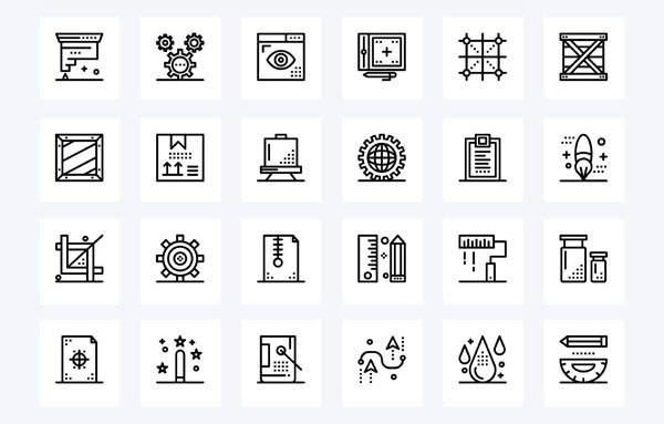 Набор иконок: дизайн и веб-разработка Набор иконок: дизайн и веб-разработка